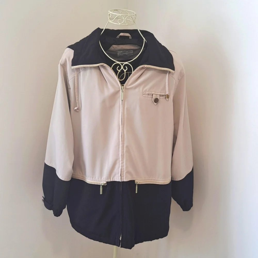 Vtg. 90s Butter Mom Women's Coattales Classic Hooded Jacket, Size Medium. - Picture 1 of 8